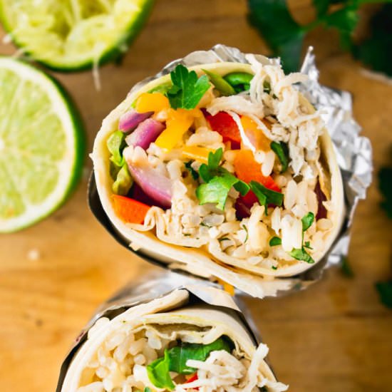 Shredded Chicken Burrito