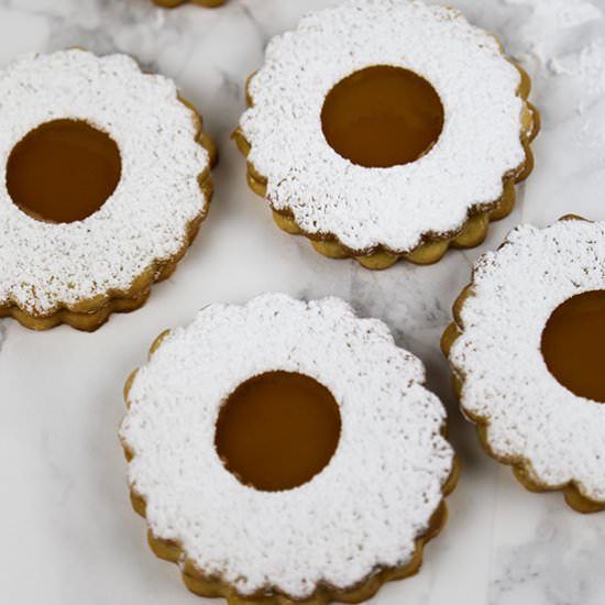 Peach Shortbread Biscuits