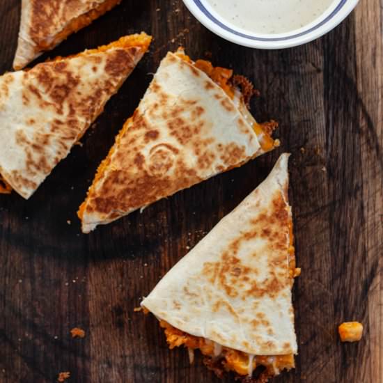 Buffalo Chickpea Quesadilla