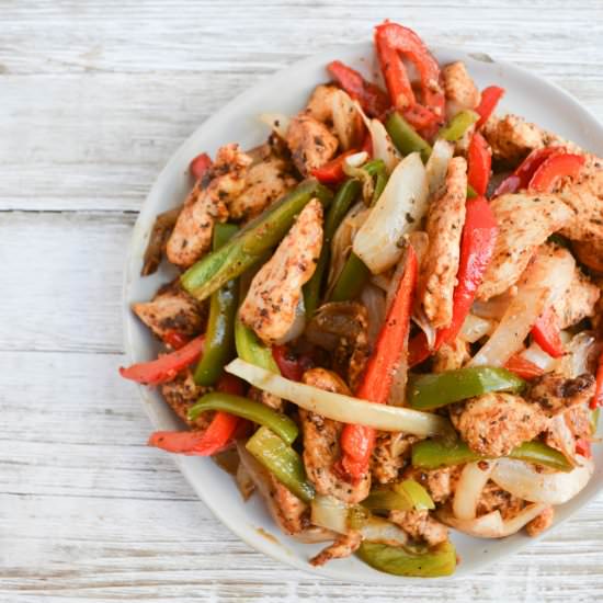 sheet pan chicken fajitas