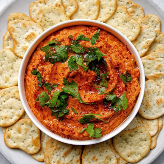 Roasted Red Pepper White Bean Dip