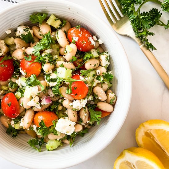 Easy White Bean Salad with Feta