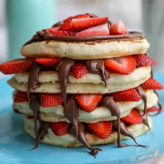 Nutella filled pancakes