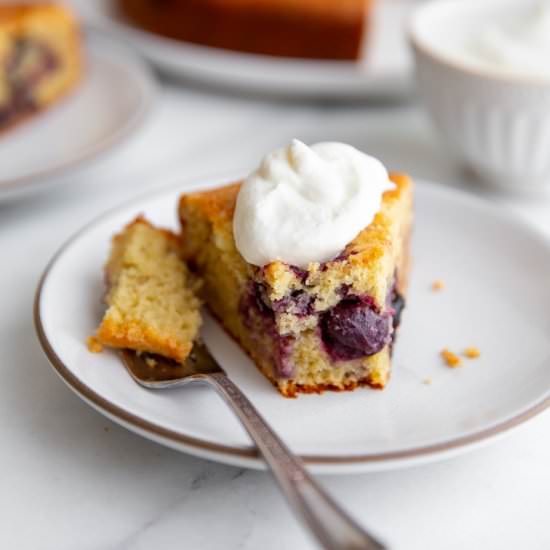 Cherry Almond Ricotta Cake