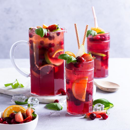 Cranberry Basil Sangria