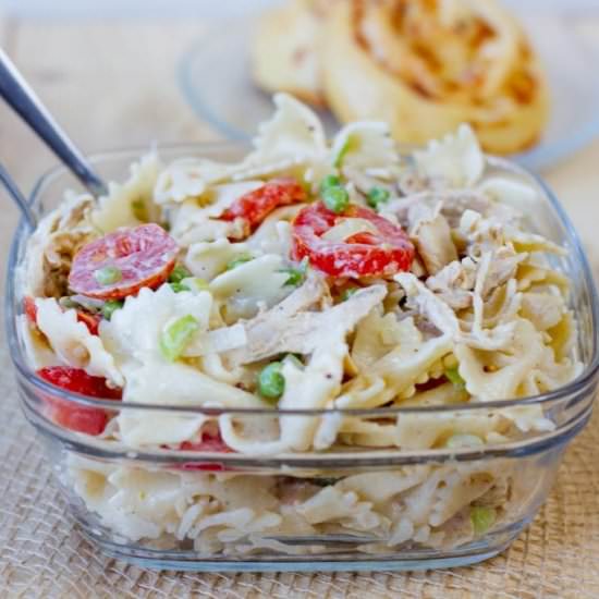 Pasta salad with chicken
