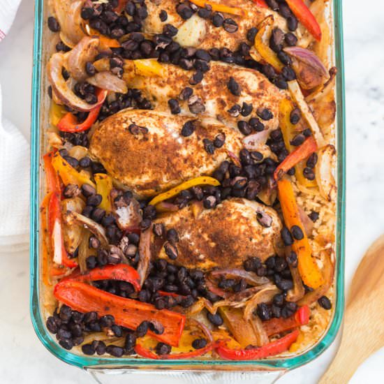 Healthy Chicken Fajita Casserole