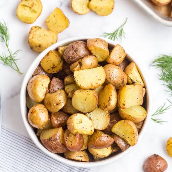 Roasted Garlic Dill Potatoes