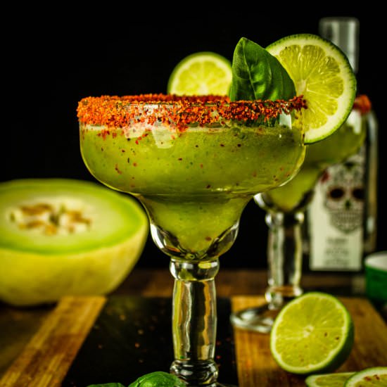 Honeydew Basil Spicy Margarita