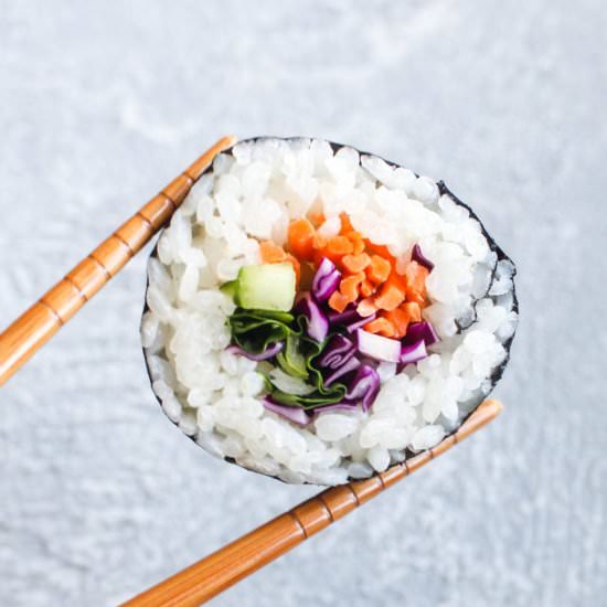 Homemade Veggie Sushi