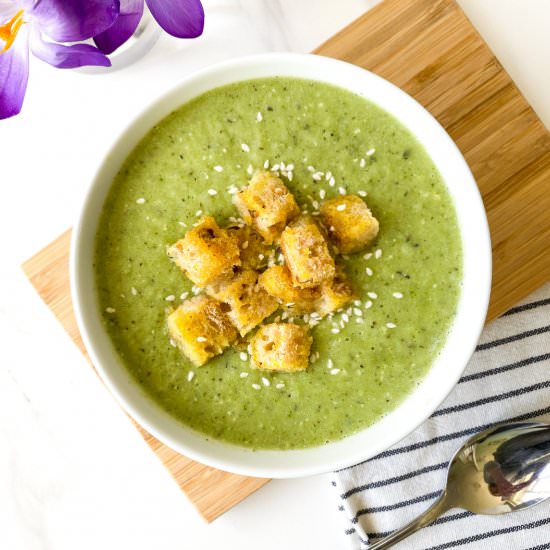 Broccoli and cauliflower soup