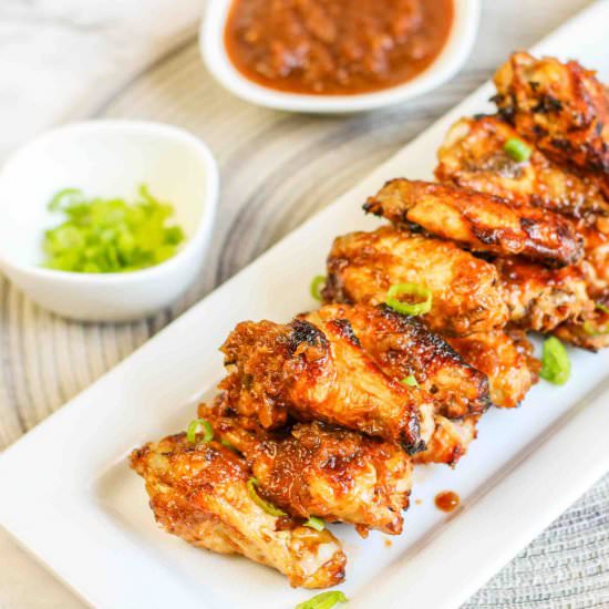 Air Fryer Hawaiian BBQ Chicken Wing
