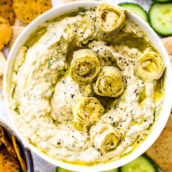 Spinach Artichoke Hummus