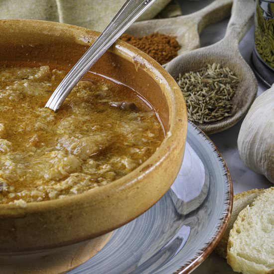Castilian soup or garlic soup