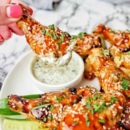 Air Fryer Honey BBQ Chicken Wings