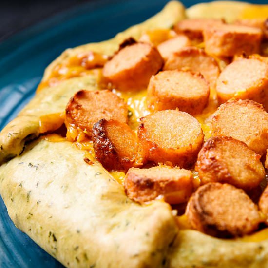 Spicy Onion & Sausage Galette