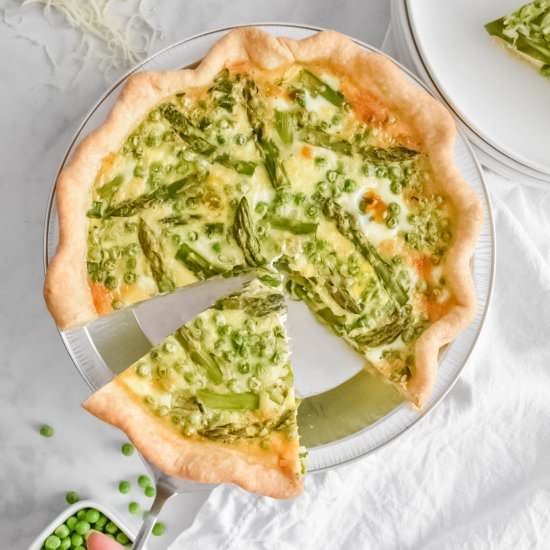 Asparagus and Pea Quiche