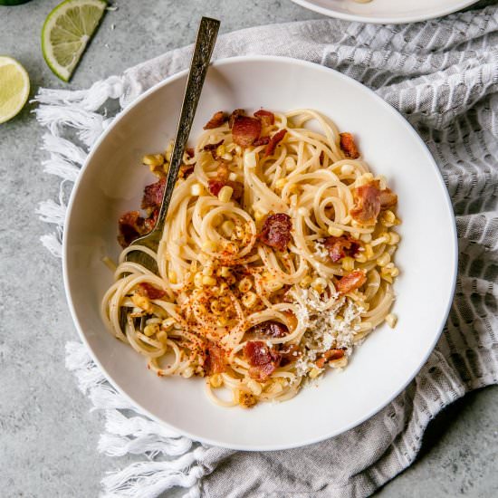 Elote Pasta Carbonara
