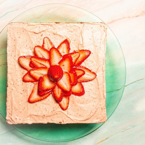 Strawberry Vanilla Snacking Cake