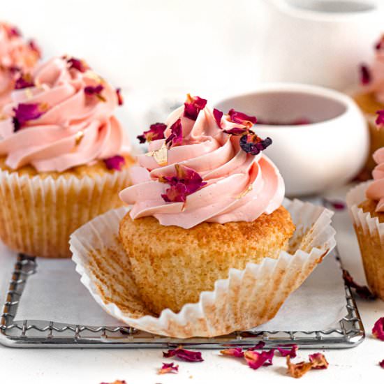 Lychee and Rose Cupcakes