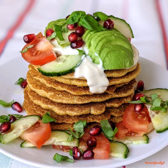 Savoury Breakfast Corn Pancakes