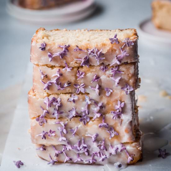 Vegan Lilac Lemon Cake