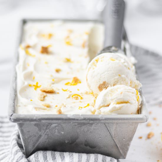 Meyer Lemon Shortbread Ice Cream