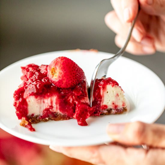 no bake strawberry cheesecake pie
