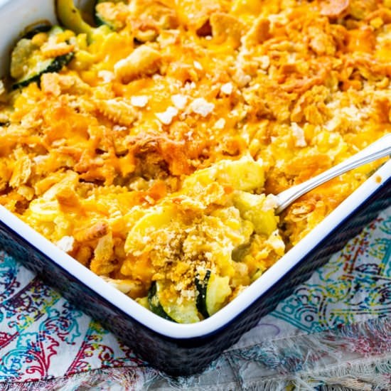 Cheesy Squash Zucchini Casserole