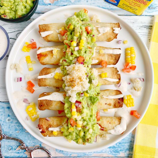 Air Fried Crab Taquitos