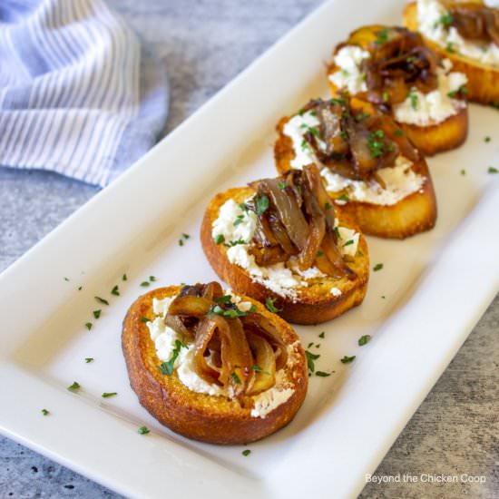 Crostini with Goat Cheese