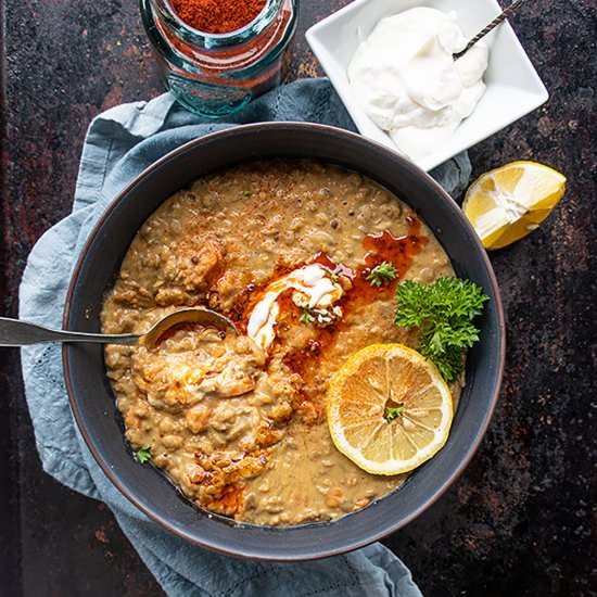 Moroccan Beef and Lentil Soup