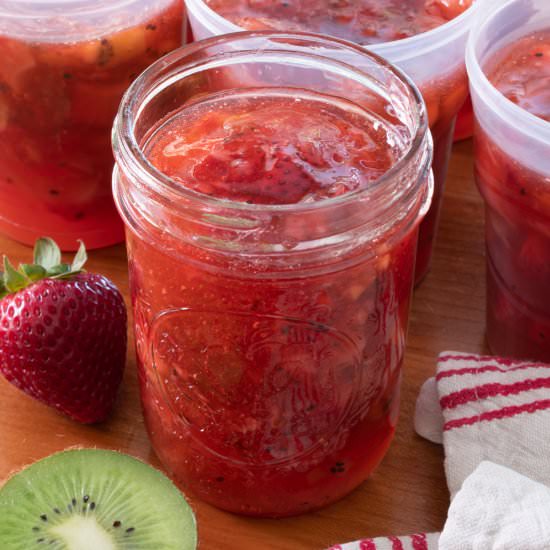 Strawberry Kiwi Freezer Jam