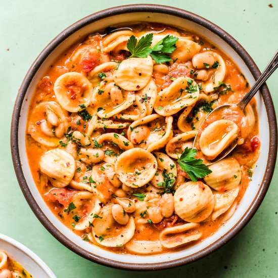 Italian White Bean and Pasta Stew