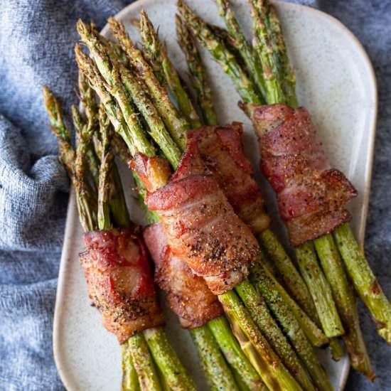 Air Fryer Bacon Wrapped Asparagus