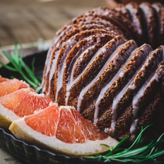 Grapefruit and Rosemary Bundt Cake