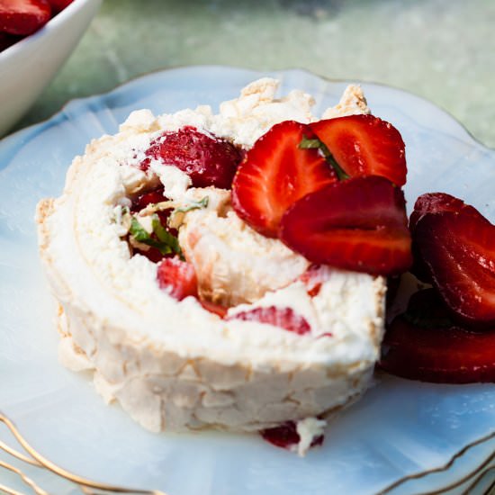 summer Strawberry Roulade