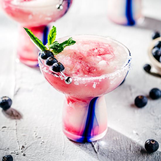 Blueberry Ginger Mint Frozen Margar
