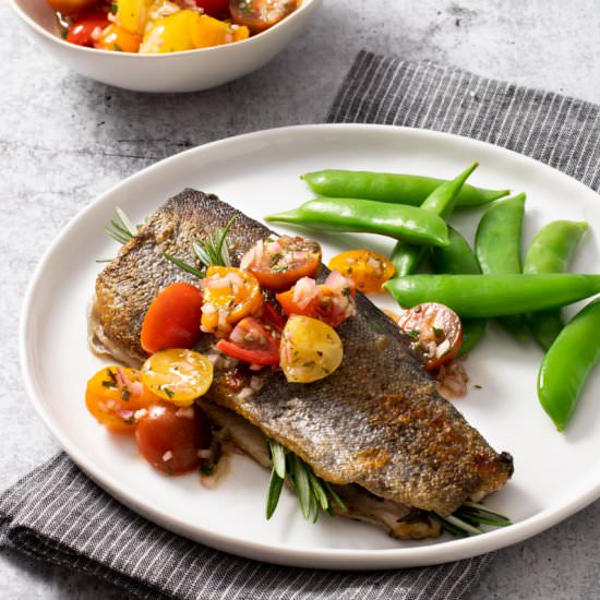 Rainbow Trout with Cherry Tomatoes