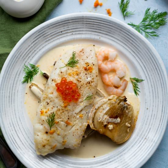 Cod and Fennel with Orange Mayo