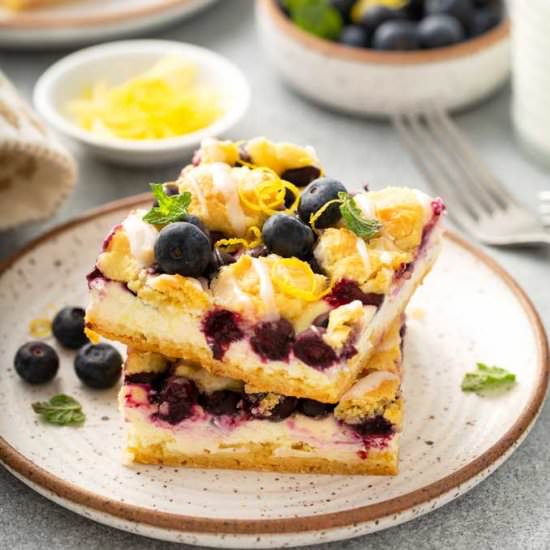 Lemon Blueberry Crumb Bars