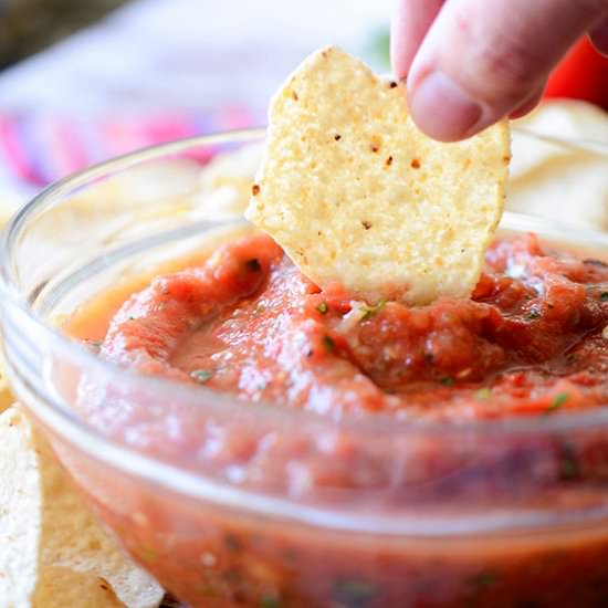 Simple Charred Tomato Salsa
