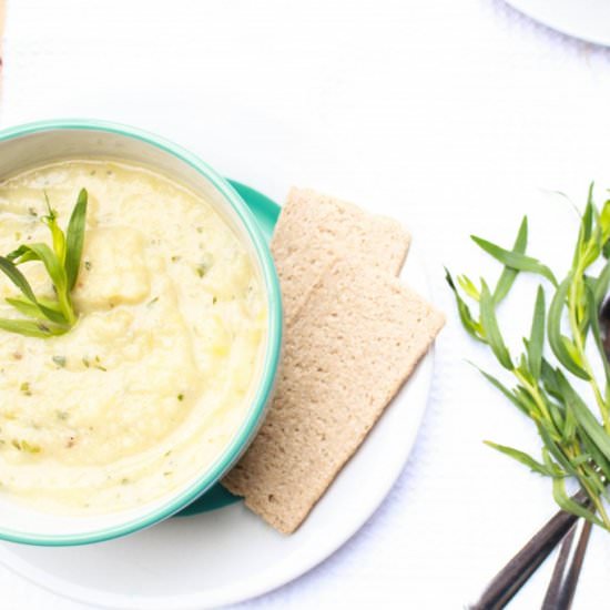 Lemon Tarragon Cauliflower Soup