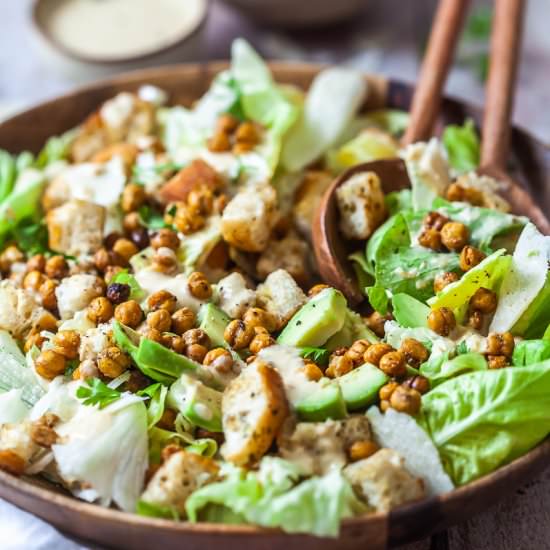 Vegan Chickpea Caesar Salad