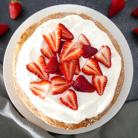 Strawberry Cornmeal Cake