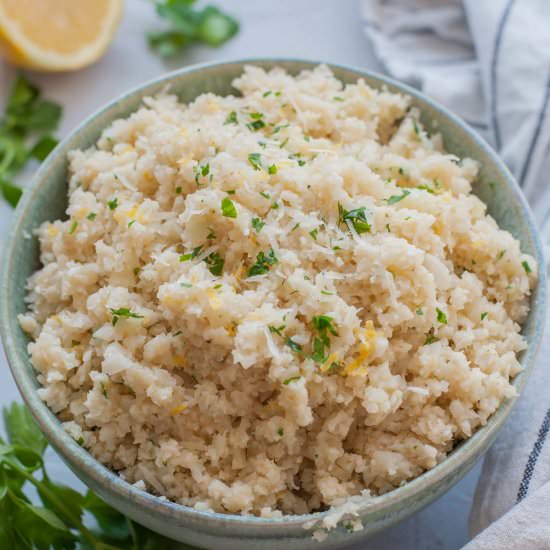 Parmesan cauliflower rice
