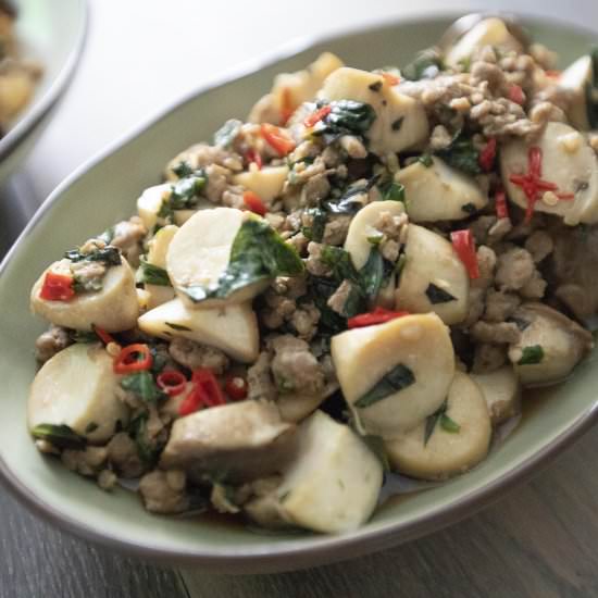 King oyster mushroom stir-fry