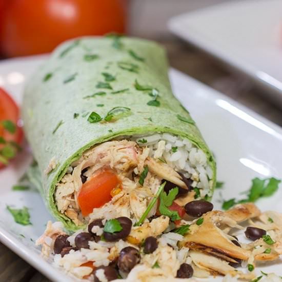 Grilled Adobo Chicken Burritos