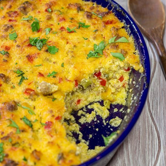 Sausage and Cheese Grits Casserole