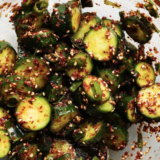 Korean Marinated Cucumbers